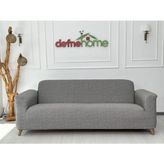 Döşemelik Kumaş Düz Keten Lastikli Kayma Yapmayan 3 Kişilik 1 Adet Büyük Kanepe Örtüsü - 180 x 230 cm - Gri