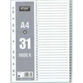 Dosya Ayracı Seperatör 1-31 Rakam A4