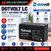 Dotvolt Lc 12V 7 Ah Kuru Tip Akü - Siyah