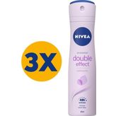 Double Effect Mor Düşler Sprey Deodorant 150ml Kadın 3'lü Paket