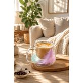 Double Feather 200 ml Cidarlı Kupa - Şeffaf