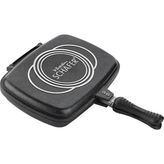 Double Grill Pan 34 Cm Çift Taraflı Tava - Ayrılabilen Ikiz Balık Tavası Buharda Tavuk