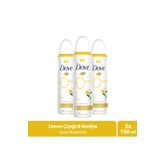 Dove Deodorant Limon Çiçeği & Vanilya 150Ml X3
