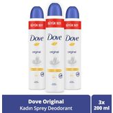 Dove Original Deodorant 200 ml x 3 Adet