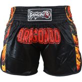 Dragondo KB358 Hell Breaker Kick Boks Şortu Muaythai Şortu - XL - Siyah