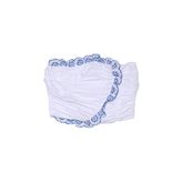 Drape Detaylı Straplez Büstiyer Bluz Beyaz