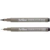 Drawing System Teknik Çizim Kalemi 2'Li Set, Brush + 0.03Mm