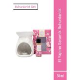 Dream Air Buhurdanlık Seti, Pink Cherry Blossom, 30 ml, Seramik