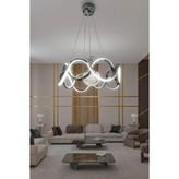 Drift Modeli Modern Sarkıt LED Avize - Krom - 1