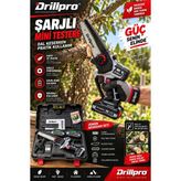 Drillpro Profesyonel Metal Dişli 21V 3 Ah Şarjlı ve Işıklı Dal Budama Testeresi