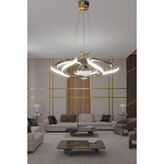 Dron Modern 4 Kol Tek Top Sarkıt Power LED Avize - 2 - Gold