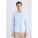 D'S Damat Ds Damat Regular Fit Mavi Gömlek