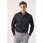 D'S Damat Ds Damat Regular Fit Siyah Düz Gömlek
