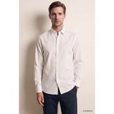 D'S Damat Ds Damat Slim Fit Beyaz Örme Gömlek - 2XL