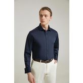 Ds Damat Regular Fit Lacivert Düz Gömlek