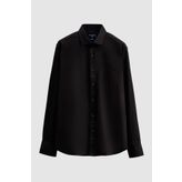 Ds Damat Regular Fit Siyah Düz Gömlek