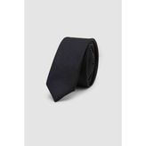 Ds Damat Siyah Düz 4 cm Kravat