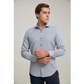 Ds Damat Slim Fit Siyah Armürlü Gömlek