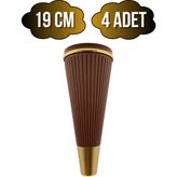 DS Yapı Cihan Desenli 19CM Plastik Ayak Mobilya Masa ve Dolap AYAĞI(19CM)(KAHVERENGİ - Altın) - Kahverengi - 19cm - 4 ADET