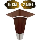 DS Yapı Irem Kahverengi Krom 15CM Plastik Ayak Mobilya Masa ve Dolap Ayağı(Kahverengi KROM)(15CM) - 15cm - 2 ADET