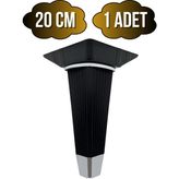 DS Yapı Irem Siyah Krom 20CM Plastik Ayak Mobilya Masa ve Dolap AYAĞI(20CM)(SİYAH - Krom) - 20cm - 1 ADET