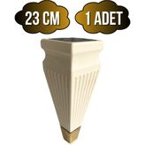 DS Yapı Kule Desenli Krem Plastik Ayak Mobilya Masa ve Dolap AYAĞI(18CM - 23CM)(KREM - Altın) - 23cm - 1 ADET