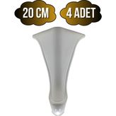 DS Yapı Lüx Lükens Beyaz 20CM Plastik Ayak Mobilya Masa ve Dolap AYAĞI(BEYAZ)(20CM) - 20cm - 4 ADET