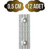DS Yapı Plastik Beyaz Baza Papuç Dolap ve Mobilya Ayağı(Beyaz)(Boy:5cm En:1,5cm Yük:0,5cm) - BEYAZ - 12 ADET