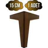 DS Yapı Serçe Düz 15CM Plastik Ayak Mobilya Masa ve Dolap AYAĞI(15CM)(AHŞAP Rengi) - 15cm - 1 ADET