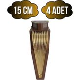 DS Yapı Stil 15CM Plastik Ayak Mobilya Masa ve Dolap AYAĞI(15CM)(KAHVERENGİ - Altın) - Kahverengi - 15cm - 4 ADET