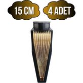 DS Yapı Stil 15CM Plastik Ayak Mobilya Masa ve Dolap AYAĞI(15CM)(SİYAH - Altın) - Siyah - 15cm - 4 ADET