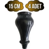 DS Yapı Tombul Siyah 15CM Plastik Ayak Mobilya Masa ve Dolap AYAĞI(SİYAH)(15CM) - 15cm - 4 ADET