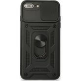 Dtech iPhone 8 Plus Pars Lens Yüzüklü Standlı Silikon Kılıf