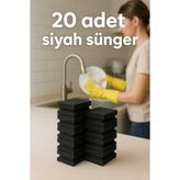 DUFF CLEAN 20 ADET Siyah Bulaşık Süngeri