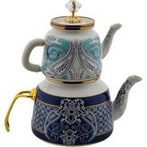 Dufy Vintage Mavi Çaydanlık Takımı