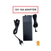 Dunairo 12V 10A Adaptör 12 Volt 10 Amper Plastik Kasa Adaptör Trafo Tırafo Kamera LED Vs. Çeşitli Cihazlar