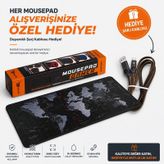 Dünya Desenli 80X30 cm Mouse Pad Xl Gaming Mousepad