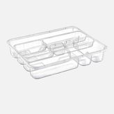 Dünya Plastik 38.6x31.2 cm Şeffaf ABS Plastik 9 Bölmeli Çekmece İçi Kaşıklık