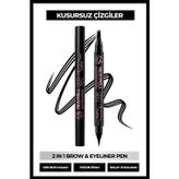 Duo Pen 2-İn-1 Brow & Eyeliner Black 01 2 Ml