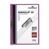 Durable Duraclip 30 Sayfa Kapasiteli Sıkıştırmalı Dosya Mor