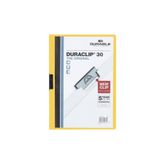 Durable Duraclip Sarı 30 Sayfa Sıkıştırmalı Dosya