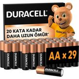 Duracell BASIC AA Alkalin Kalem Pil (29'lu Paket) – 1,5V