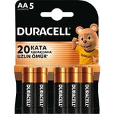 Duracell MN1500 AA 5'li Alkalin Kalem Pil