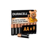 Duracell MN1500 AA 9'lu Alkalin Kalem Pil