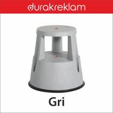 Durak Reklam Tekerlekli Tabure gri