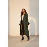 Durivya Oversize Kaşe Kaban - 40 - Yeşil