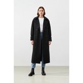 Durivya Reglan Kol Oversize Trençkot - Siyah - 38