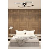 Duru Kahverengi Modern Tasarım Salon - Mutfak - Hol - Yatak Odası Beyaz LED Avize