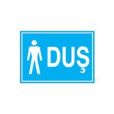 Duş Uyarı Tabelası - 20x30 Alüminyum Kompozit Panel - D1