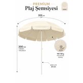 Düvenci 10 Telli Kalın Polyester Kumaşlı Balkon, Plaj Şemsiyesi (bidon Hariç)